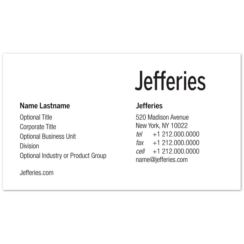 Mercedes Business Cards - Test After Font upload on FE